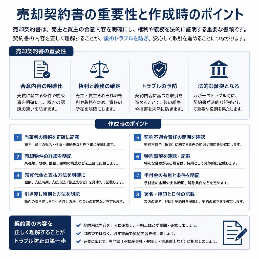 売却契約書の重要性と作成ポイント